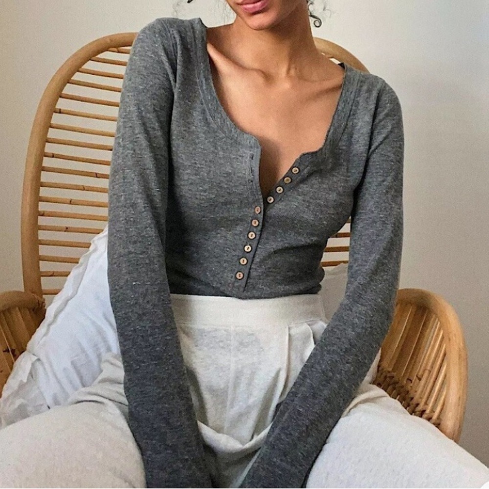 NWOT Dylan thermal henley bodysuit by Intimately Free People in size XS